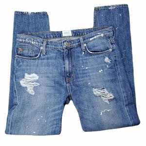 Hudson Paint Splatter Slouchy Jean's size 26